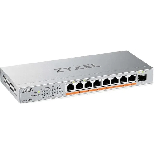 Коммутатор Zyxel XMG-108HP-EU0101F (L2) 8x2.5 Гбит/с 1SFP+ 8PoE++ 100W неуправляемый