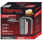 Миксер Sakura SA-6324SBK Premium 500 Вт, 5 скоростей, турбо