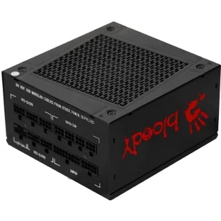 Блок питания Bloody BD-PS1000G, 1000Вт, 80 PLUS Gold, 140мм, модульный, черный