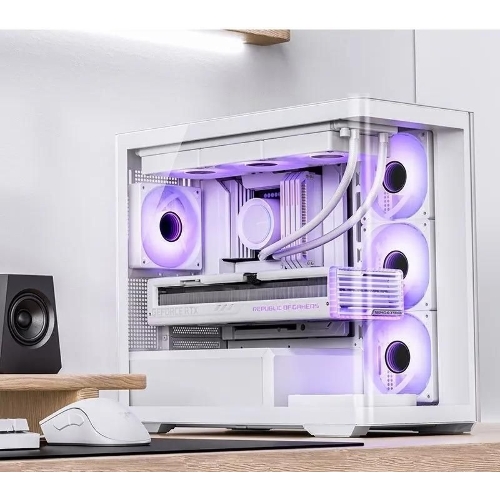 Корпус без блока питания JONSBO D300, Mini-Tower, TG, no fan, 2xUSB-A 3.2 + 1xUSB-C 3.2, mATX, mITX White