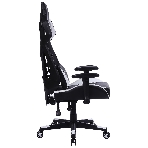 Кресло игровое Cactus CS-CHR-090BLW черный/белый, сиденье черный/белый, эко.кожа, крестовина пластик, пластик черный/белый
