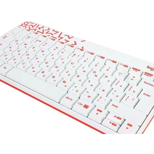 Комплект клавиатура+мышь Logitech MK240 Nano беспроводной, USB, 1000 DPI, белый