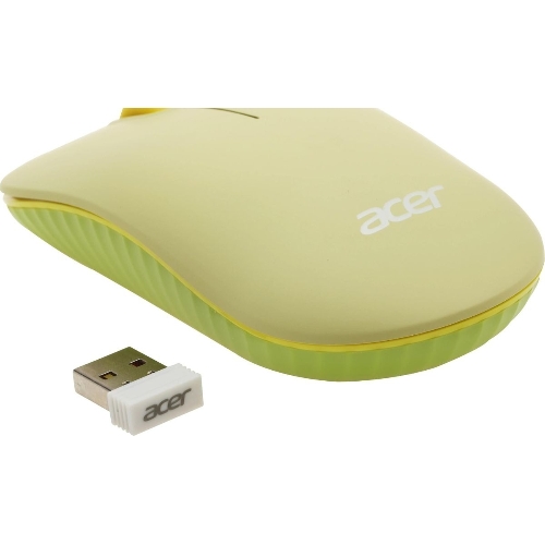 Комплект клавиатура + мышь Acer OCC205 беспроводной USB, 1200 dpi, зеленый/желтый