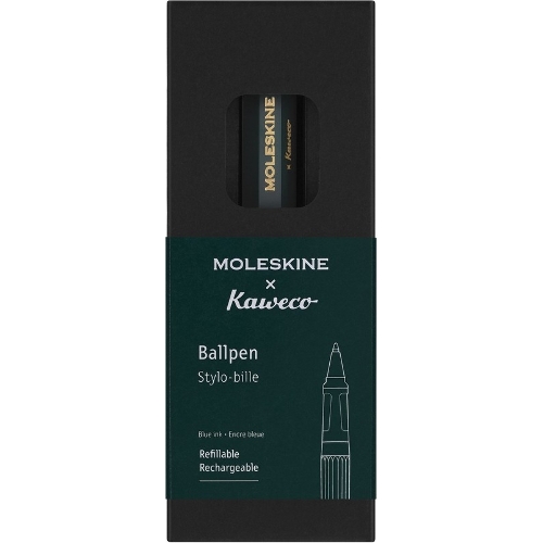Ручка шариковая Moleskine Kaweco (KAWBALLPENGRN) т.зеленый d=1мм син. черный подар.кор.
