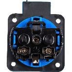 Розетка панельная IEK MAGNUM PSN71-016-3-2-44-K07 2P+PE 16А IP44 РП11-3 с защ. крышкой с заземл. син.