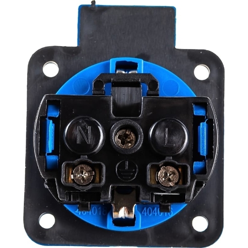 Розетка панельная IEK MAGNUM PSN71-016-3-2-44-K07 2P+PE 16А IP44 РП11-3 с защ. крышкой с заземл. син.