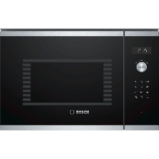 Встраиваемая микроволновая печь Bosch BEL554MS0 нержавеющая сталь/черный, 25 л, 900 Вт, переключатели - поворотный механизм/сенсор