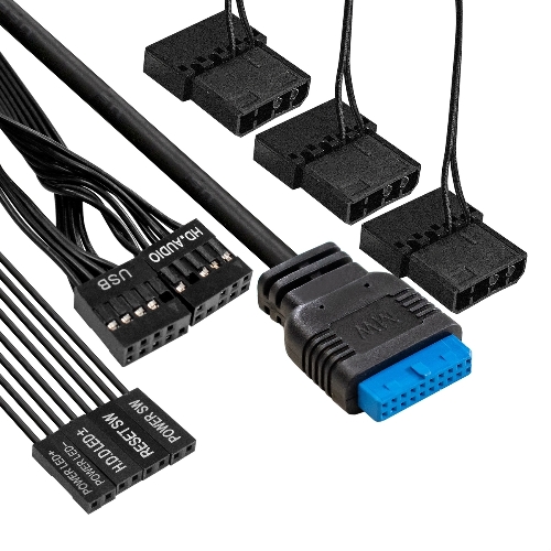 Компьютерный корпус Miditower ExeGate EVO-8227-NPX700 (ATX, БП 700NPX с вент. 12см, 2*USB+1*USB 3.0+HD Audio, черный, 3 вент. RGb, закаленное стекло)