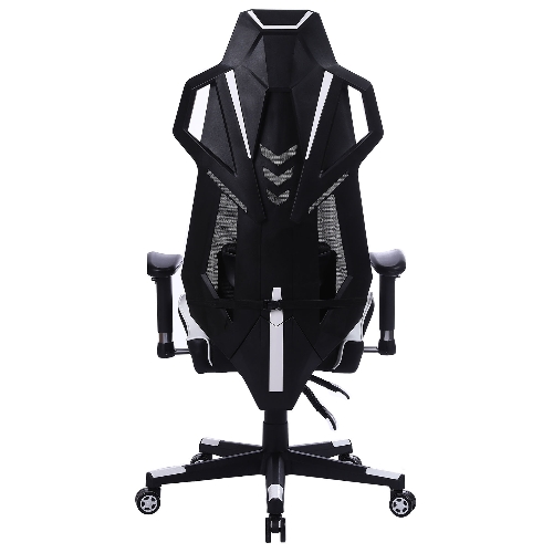 Кресло игровое Cactus CS-CHR-090BLW черный/белый, сиденье черный/белый, эко.кожа, крестовина пластик, пластик черный/белый