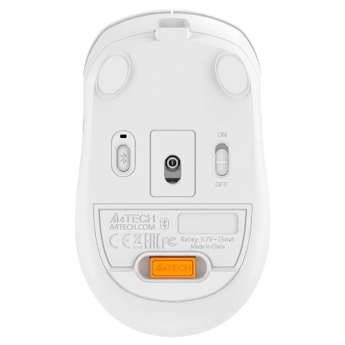 Мышь беспроводная A4Tech Fstyler FB10C белый/серый, 2000 dpi, радиоканал, Bluetooth, USB, кнопки - 4