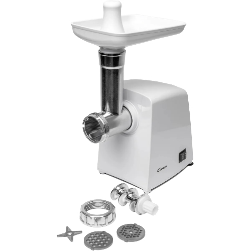 Мясорубка электрическая Candy CG-100 белый, 900 Вт, 2.2 кг/мин, реверс, защита от перегрузки, насадки - 4