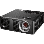 Проектор Optoma ML750e (DLP, LED, WXGA 1280x800, 700Lm, 15000:1, HDMI, USB, MHL, MicroSD, 1x1W speaker, 3D Ready, led 20000hrs, черный, 0.38kg)