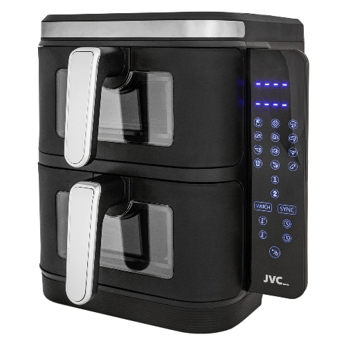 Аэрогриль JVC JK-MB105 черный, 3400 Вт, 12 л, сенсор, 10 программ