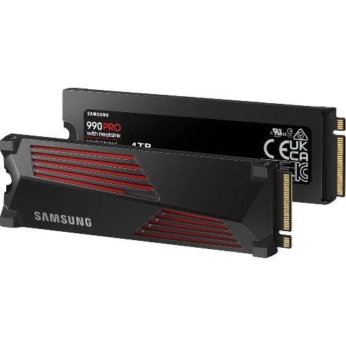 Накопитель SSD Samsung 990 PRO, 1000Gb, PCIe 4.0 x4, M.2 2280, NVMe, R/W 7450/6900, с радиатором
