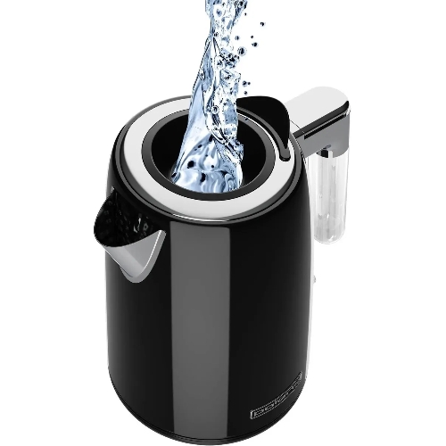 Чайник электрический Polaris PWK 1746CA Water Way Pro 1.7 л, 2200 Вт, черный (корпус: нержавеющая сталь)