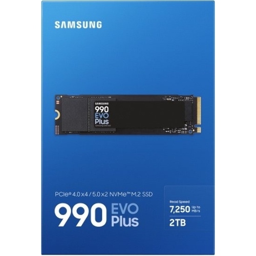 Накопитель SSD Samsung 990 EVO Plus, 2Tb, M.2 2280, PCIe 4.0 x4, NVMe, R/W 7250/6300