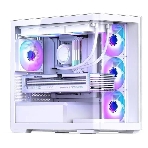 Корпус без блока питания JONSBO D300, Mini-Tower, TG, no fan, 2xUSB-A 3.2 + 1xUSB-C 3.2, mATX, mITX White