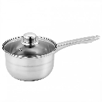 Ковш WEBBER BE-155/2 из нерж стали со стеклянной крышкой (d=16; 1.9 л) (12)