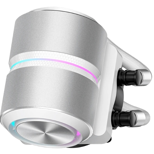 Система охлаждения Water Cooling System PCCooler DE360 Pro WH (300W, 360мм, White, ARGB Pump, Fans: 3x120мм, 86.73CFM, 32dBA, 2200RPM/Pump height 57мм, 28dBA, 3200RPM, Rad thickness 27мм/S: 1851, 1700, 1200, 115X, AM5, AM4, AM3)