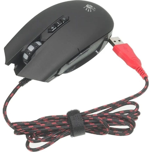 Мышь проводная A4Tech Bloody Q80 черный, 3200 dpi, USB, кнопки - 8