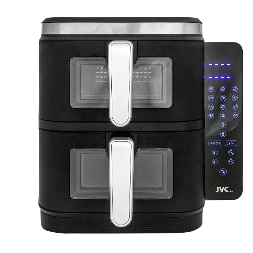 Аэрогриль JVC JK-MB105 черный, 3400 Вт, 12 л, сенсор, 10 программ