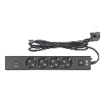 Бытовой удлинитель PowerCube, 4 р с/з вык.,3USB, 3500 Вт, 16А, 1.9 м, 3x1,0 черный PC-7B-2M