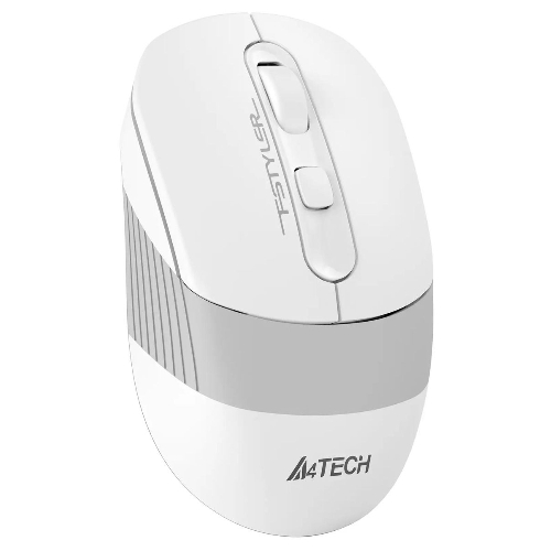 Мышь беспроводная A4Tech Fstyler FB10C белый/серый, 2000 dpi, радиоканал, Bluetooth, USB, кнопки - 4
