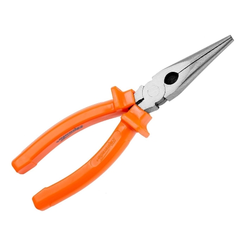 Длинногубцы Sparta Classic, 180 мм, прямые шлифованные, пластмассовые рукоятки
