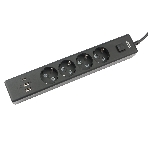 Бытовой удлинитель PowerCube, 4 р с/з вык.,3USB, 3500 Вт, 16А, 1.9 м, 3x1,0 черный PC-7B-2M