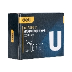 Набор скоб для степлера (Тип U) Deli DL238012 (12 х 6,3 х 1,2мм x 2000 шт) нержавеющая сталь.