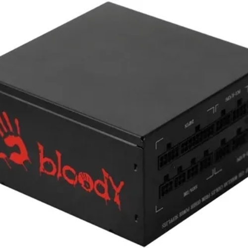 Блок питания Bloody BD-PS1000G, 1000Вт, 80 PLUS Gold, 140мм, модульный, черный