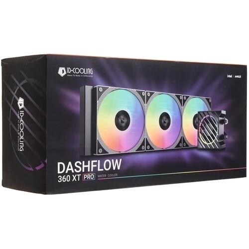 Система жидкостного охлаждения ID-Cooling Dashflow 360 XT Pro ARGb черный 120мм алюминий+медь 2150rpm 32.5db 4-pin 350W