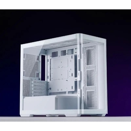 Корпус без блока питания JONSBO D300, Mini-Tower, TG, no fan, 2xUSB-A 3.2 + 1xUSB-C 3.2, mATX, mITX White