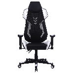 Кресло игровое Cactus CS-CHR-090BLW черный/белый, сиденье черный/белый, эко.кожа, крестовина пластик, пластик черный/белый