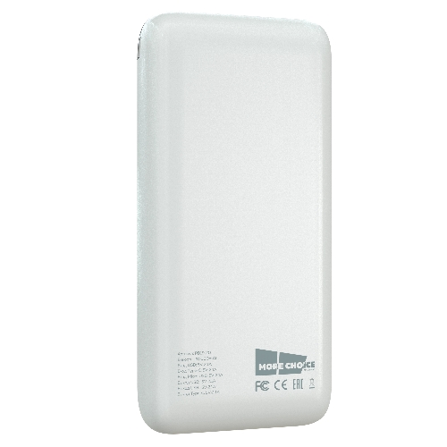 Портативный аккумулятор More choice (4620202550514) PB19-20 2USB 2.1A - 20000mAh белый