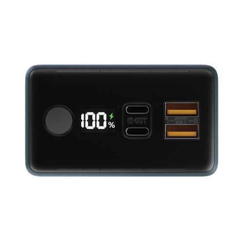 Портативный аккумулятор OLMIO QX-30, 30000mAh, 22.5W, QuickCharge3.0/PowerDelivery, LCD, темно-зеленый