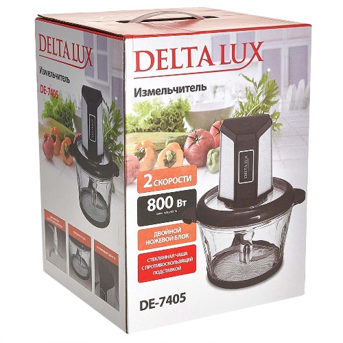 Измельчитель DELTA LUX DE-7405, черный