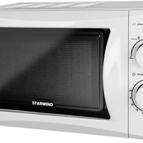 Микроволновая печь Starwind SMW3720 белый, 20 л, 700 Вт, переключатели - поворотный механизм