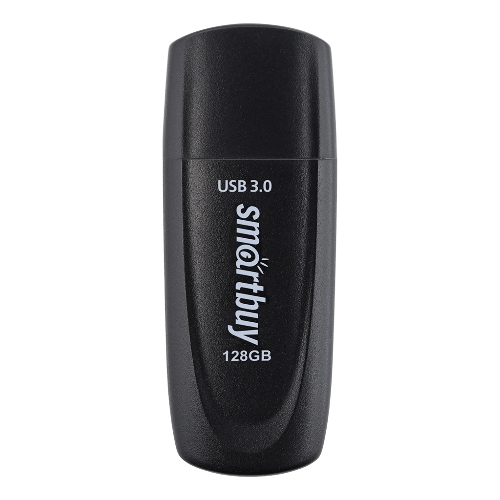 Флешка USB Smartbuy Scout black (SB128GB3SCK), 128Gb, USB 3.0, R/W 100/40, черный