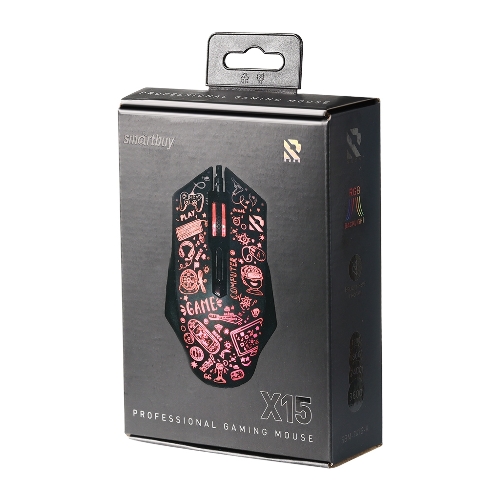 Мышь проводная игровая Smartbuy (SBM-745G-K) RUSH X15 серный