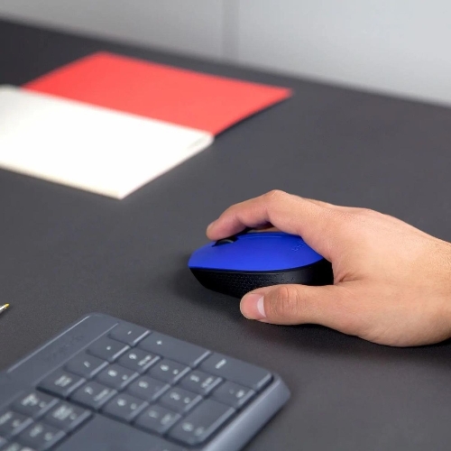 Мышь беспроводная Logitech M171 синий, 1000 dpi, радиоканал, USB, кнопки - 3