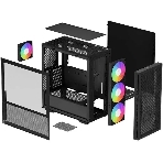 Компьютерный корпус DeepCool CH560 черный (R-CH560-BKAPE4-G-1) (ATX, без БП, 2хUSB, с окном)