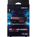 Накопитель SSD Samsung 990 PRO, 1000Gb, PCIe 4.0 x4, M.2 2280, NVMe, R/W 7450/6900, с радиатором