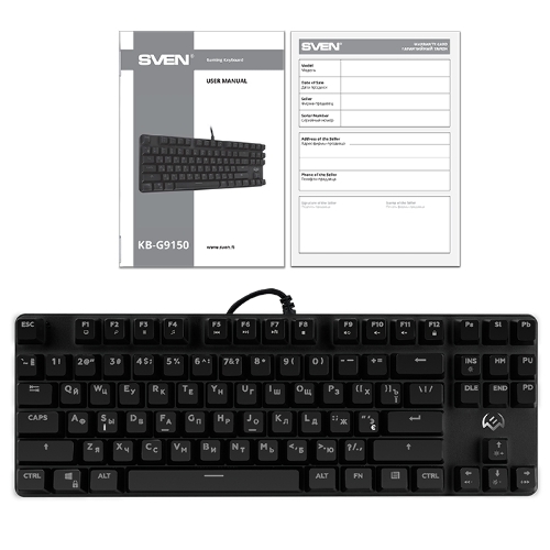 Клавиатура SVEN KB-G9150 проводная, USB Type-A, чёрный