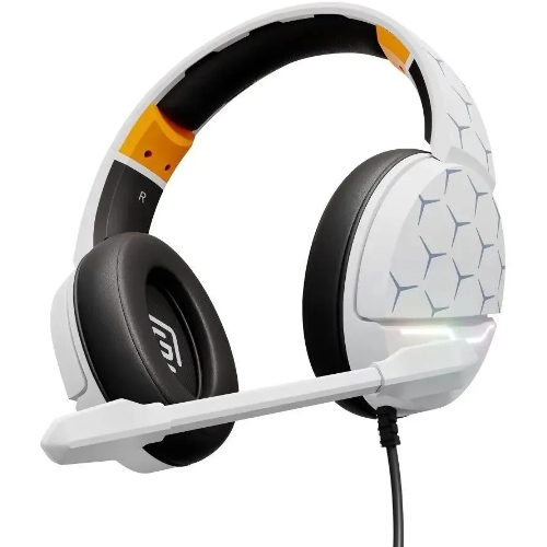 Гарнитура Oklick HS-L710G белый/чёрный, проводная, USB, подсветка