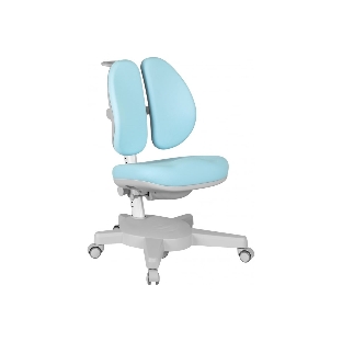 Кресло детское Cactus CS-CHR-3604BL голубой крестов. пластик серый