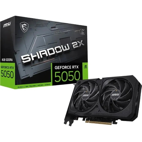 Видеокарта MSI GeForce RTX 5050 8G SHADOW 2X, NVIDIA RTX 5050, 8 ГБ GDDR6, 128 бит, PCI-e 5.0, 1xHDMI, 3xDP, 2587 МГц