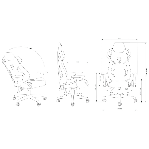 Кресло игровое Cactus CS-CHR-090BLW черный/белый, сиденье черный/белый, эко.кожа, крестовина пластик, пластик черный/белый