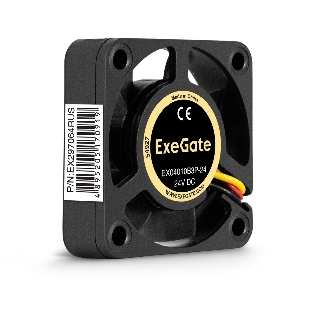 Вентилятор для корпуса ExeGate EX04010B3P-24 черный, 40 мм, 7500 об/мин, 38.5 дБ, 3 pin