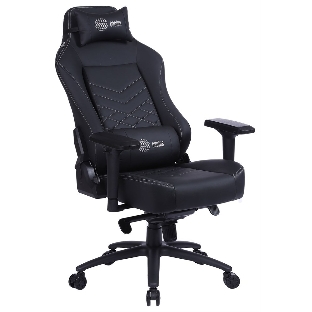 Кресло Cactus CS-CHR-0112BL черный, экокожа, подголовник